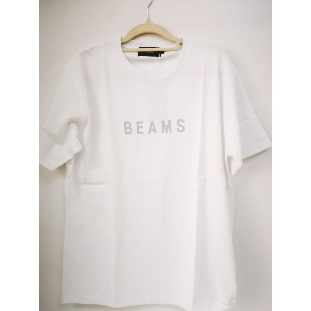 BEAMS White Short Sleeve T-Shirt Casual Pure Cotton Unisex